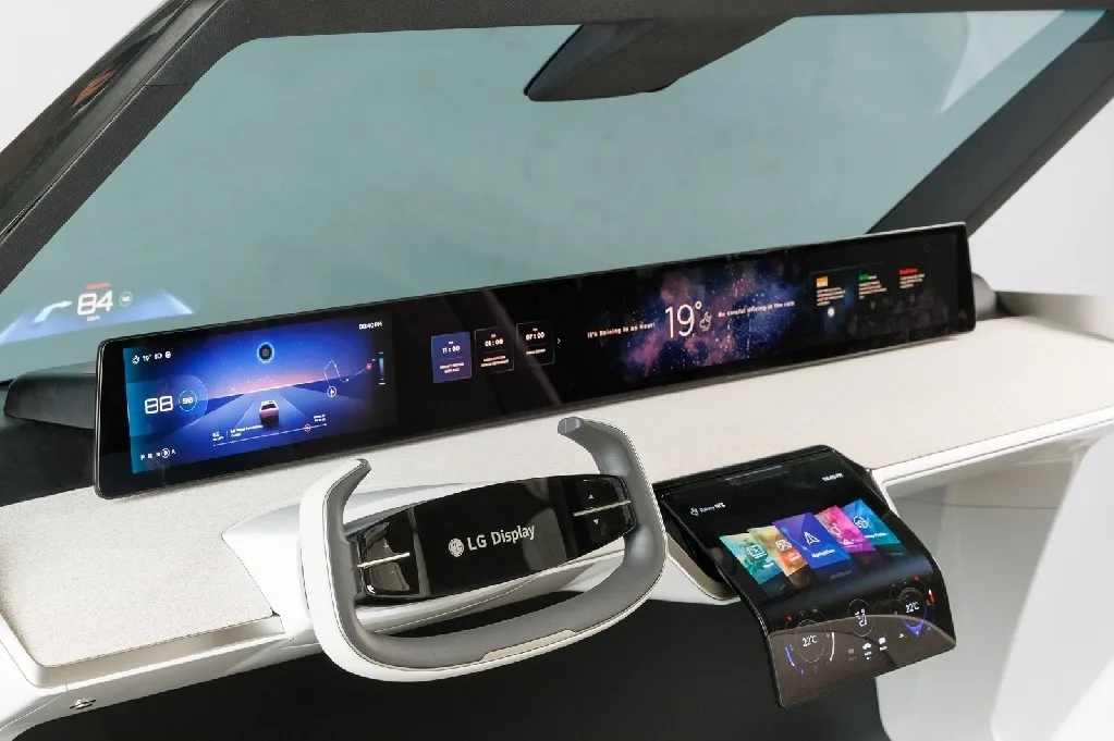 LG Display 将在2023CES展出可弯曲车载显示屏、LTPS LCD方案HUD以及屏幕发生扬声器