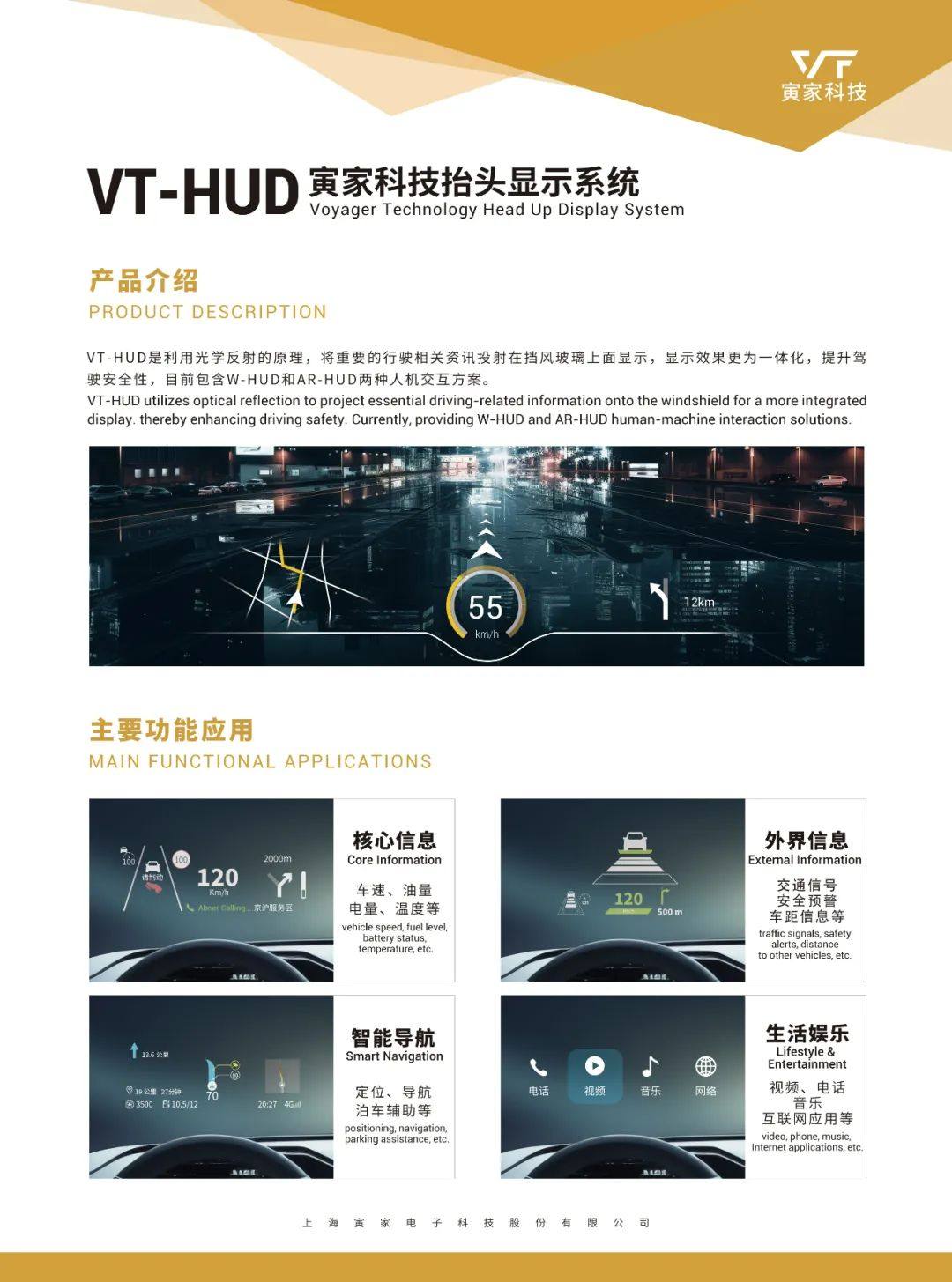 VT-HUD 寅家科技抬头显示系统 | 产品介绍