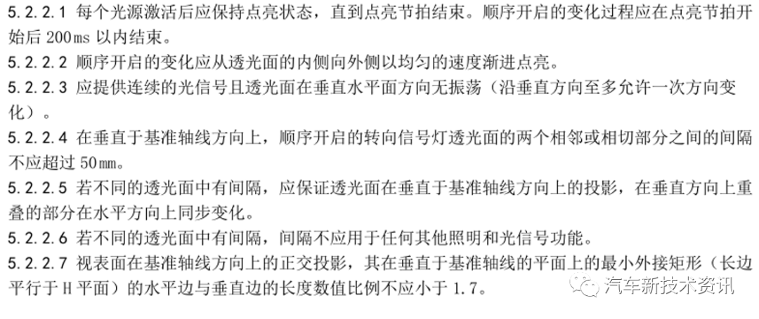 汽车信号灯新旧法规变化详解：转向灯篇