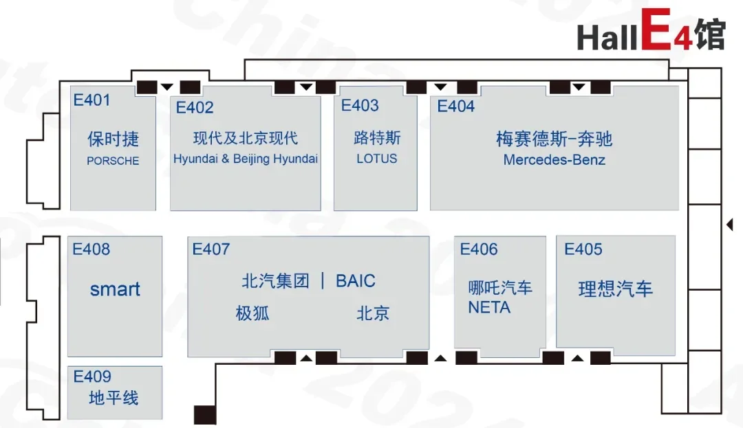 Big release: The booth distribution map of the 2024 Beijing International Auto Show is released. Welcome to join the on-site audience communication group