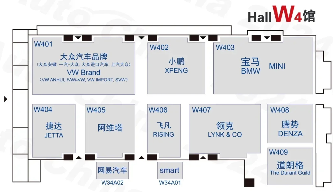 Big release: The booth distribution map of the 2024 Beijing International Auto Show is released. Welcome to join the on-site audience communication group