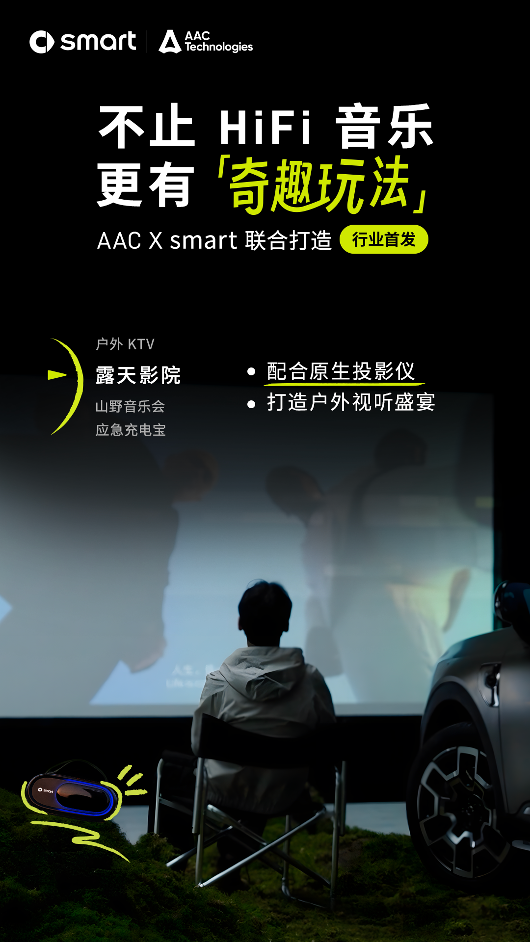 smart x AAC：全球首发smart AudioBox，带来可乘可野的奇趣声音体验！