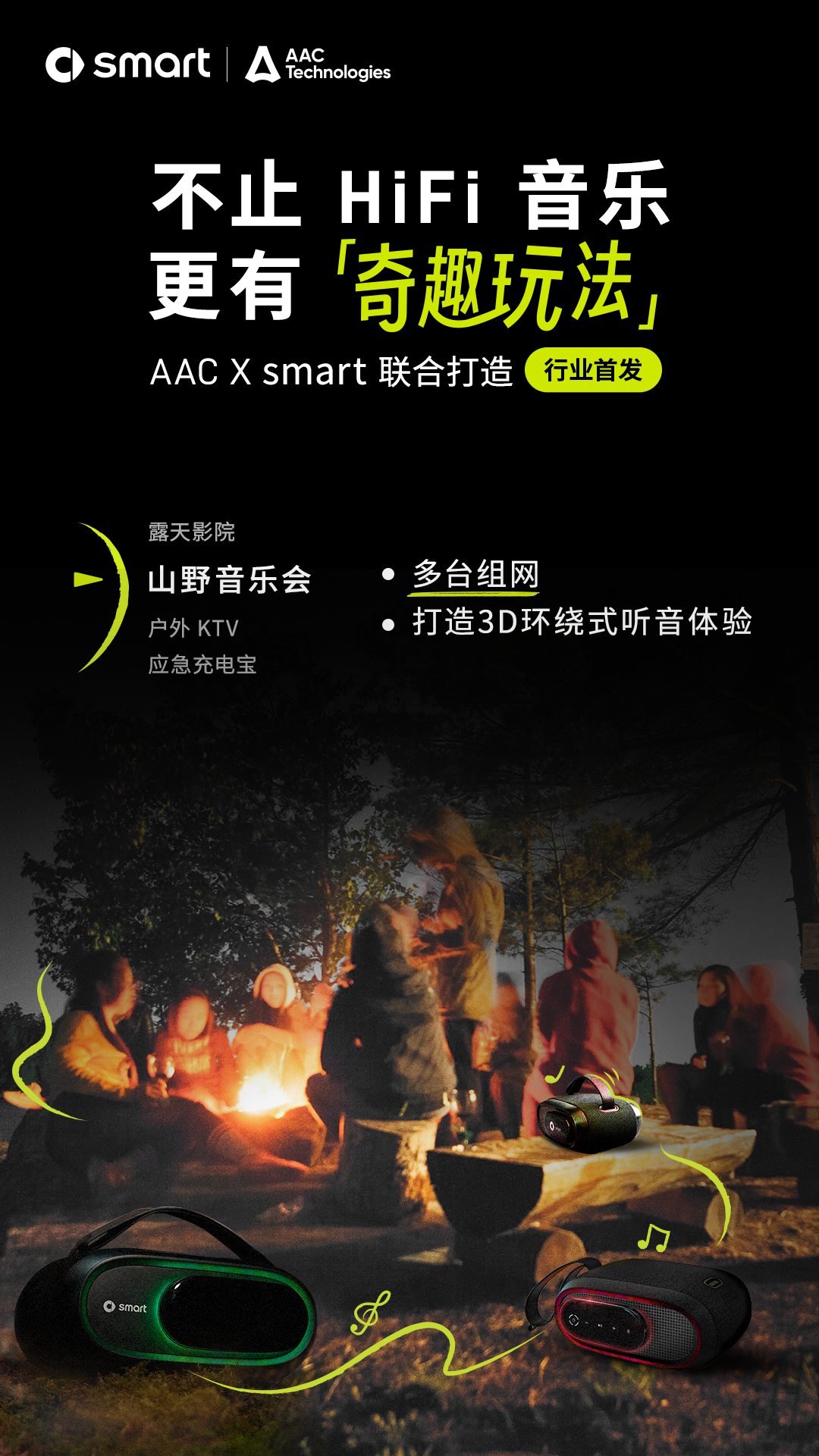 smart x AAC：全球首发smart AudioBox，带来可乘可野的奇趣声音体验！