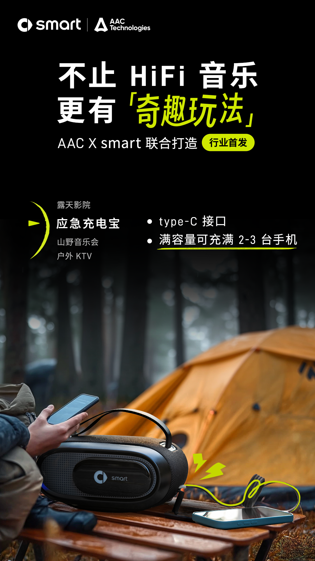 smart x AAC：全球首发smart AudioBox，带来可乘可野的奇趣声音体验！